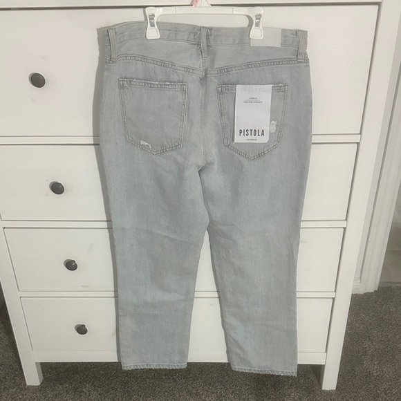 Pistola Light Gray Women's Straight Leg Jeans - Picture 5 of 7